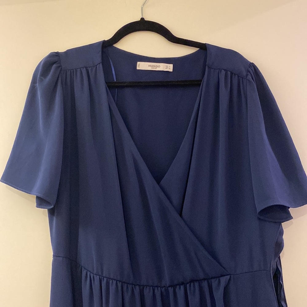 Navy wrap dress